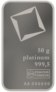 Lingot de Platine 50g Valcambi