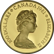 Pièce 100 Dollars Or Canada