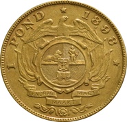 1 Pond en or d'Afrique du Sud - 1898