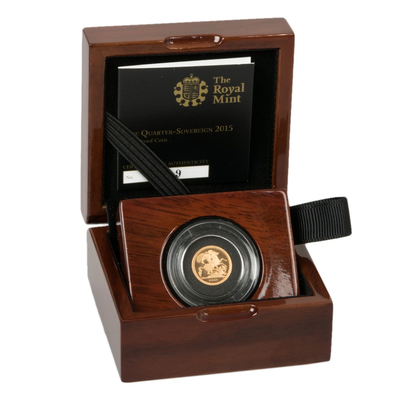 2015 Boxed Quarter Sovereign Gold Proof Coin
