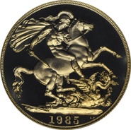 Double souverain en or -1985 (Finition particulière)