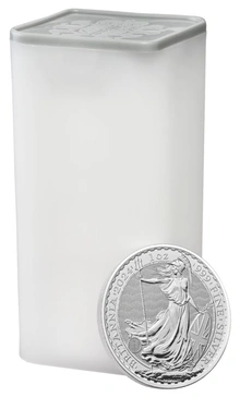 Tube de 25 Pièces Britannia Argent 1 Once 2024