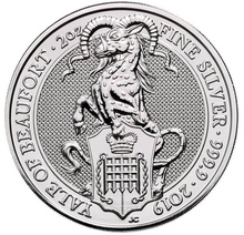 Royal Mint Queen's Beasts Argent 2 Onces 2019 L'Éale de Beaufort