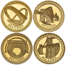 14 Pièces Royal Mint Ponts du Royaume-Uni Or 2003 BE en Boîte
