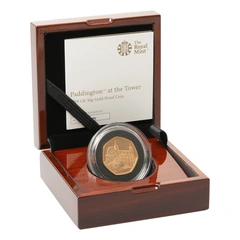Pièce 50 Pence Or 2019 Paddingtom a la Tour de Londres BE en Boîte