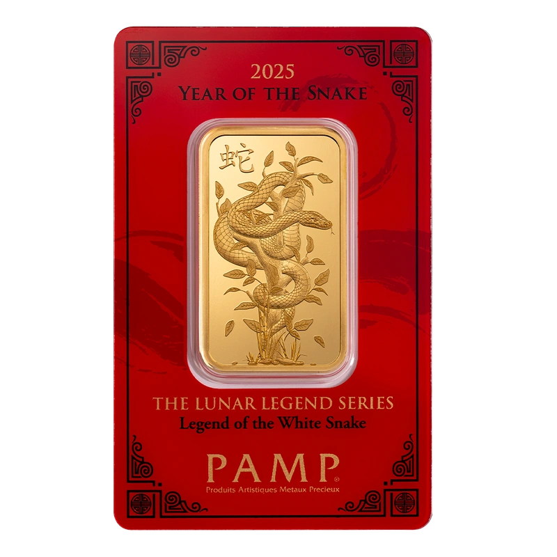 Lingot d'Or 1 Once Pamp 2025 Année du Serpent