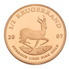 Pièce Krugerrand Or 1/2 Once 2007 BE