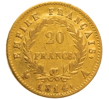 20 Francs Or Napoléon I Tête Laurée 1814 A