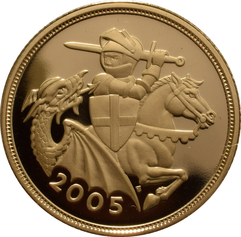 Pièce Souverain Or 2005 Elisabeth II 4ème Tête BE