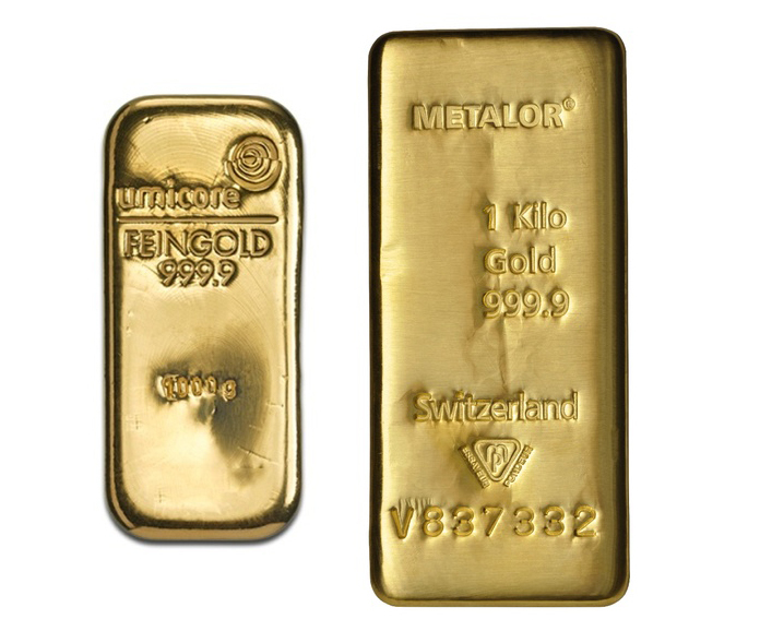 Lingot d'or de 1 kilo - notre choix